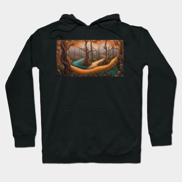 Fantasy Enchanted folkart Forest Hoodie by EpicFoxArt